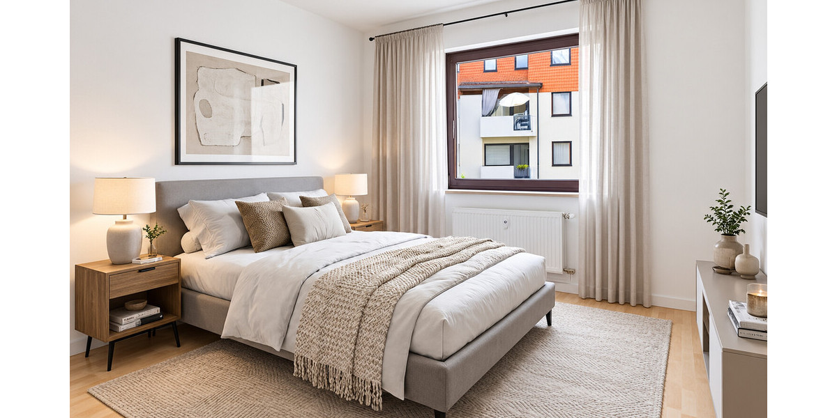 Schlafzimmer virtuell eingerichtet