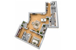 Attraktive 2,5-Zimmer-Wohnung in Wiesbaden (Rheingauviertel) mit Loggia und TG-Stellplatz - Etagenwohnung Wiesbaden Biebrich | Angebot:27463912